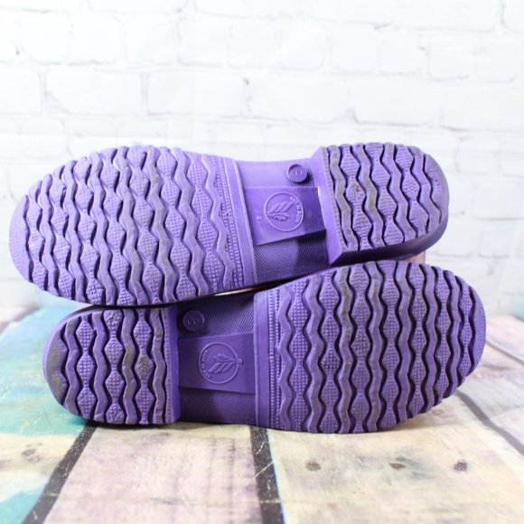 LaCrosse Pink Rubber Knee-High Tall Muck Hunting Rain Boots USA Made Size 8 - Picture 9 of 9